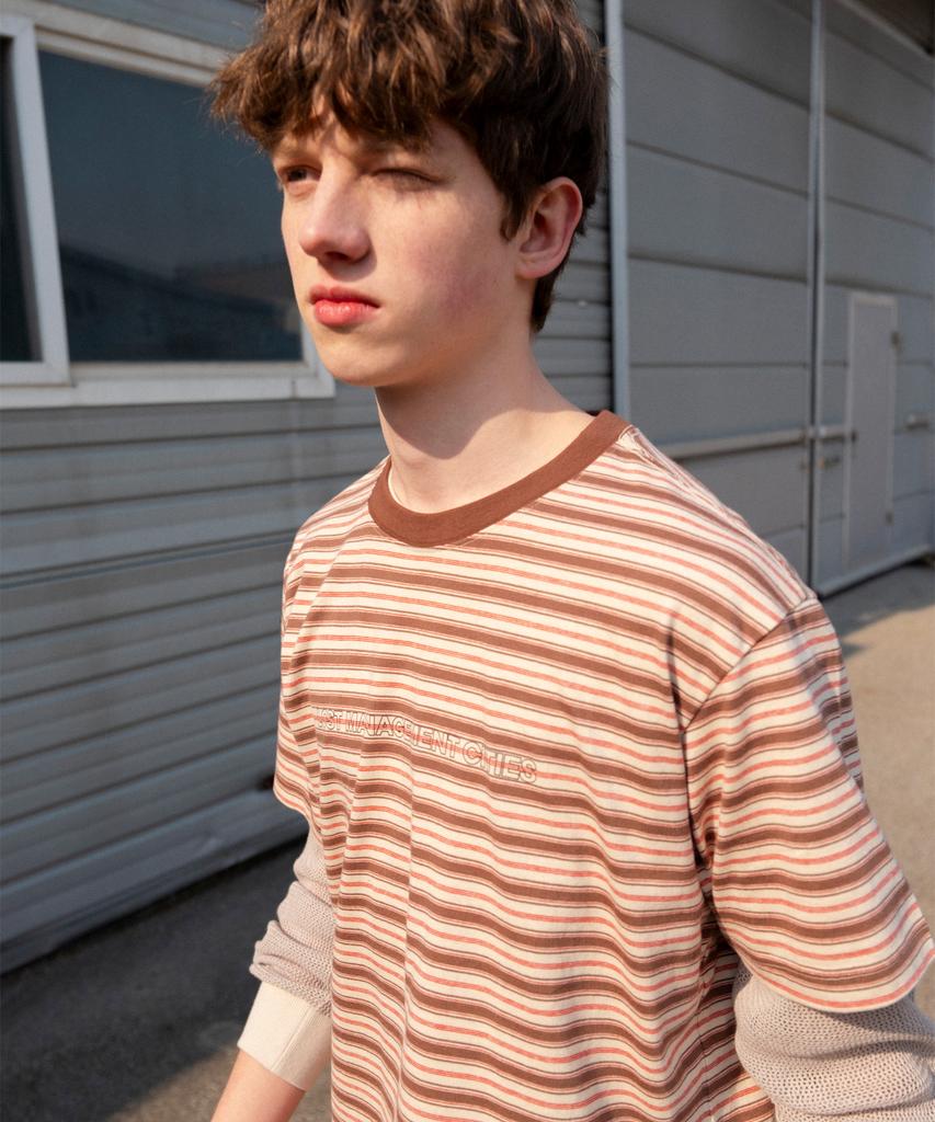 LMC Multi Stripe Tee Brown