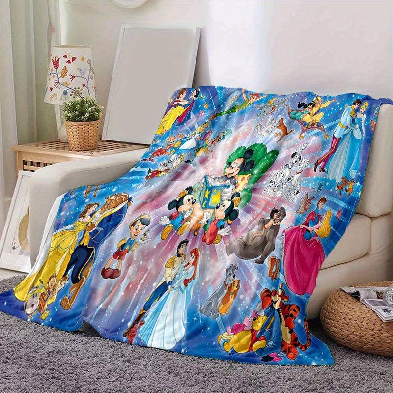 

1pc Mickey Mouse and Minnie Flannel Throw Blanket - Soft, Cozy, And Versatile For All Seasons - Perfect For Couch, Bed, Office, And Travel C 100x150cm