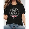 A Stylish Casual Round-Neck Spring And Summer T-Shirt for Women Featuring , Good Wine, Good Times' - Perfect for Creative Outfits