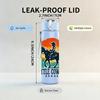1PC Little Cowboy Horse Sunset 750ml Color Plastic Sports Water Bottle Leakproof Flip Straw Lid Suitable for Sports Office Home Use