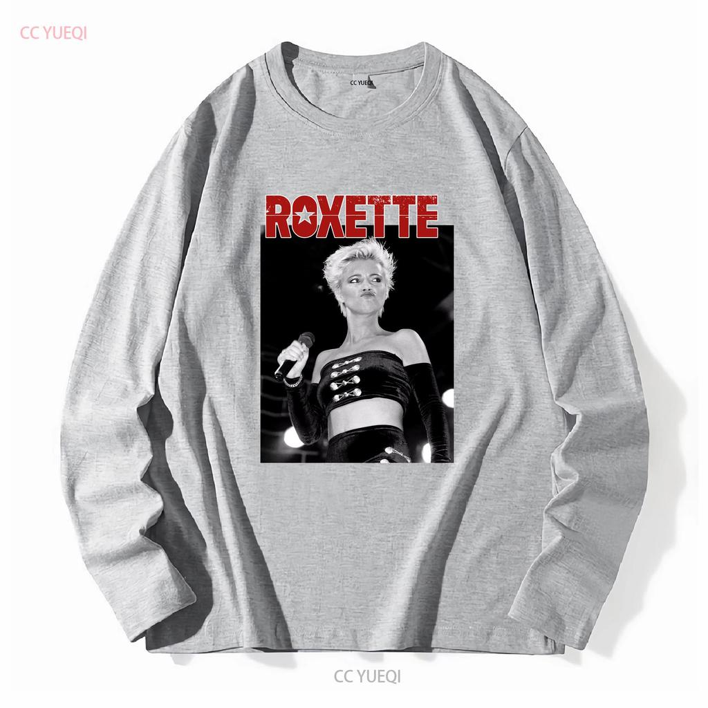 Vtg Roxette En Concierto Algodón Pesado S 5xl Camiseta Negra Mm661 Mangas Largas O Cortas Lavado Vintage Elegante Suave Transpirable