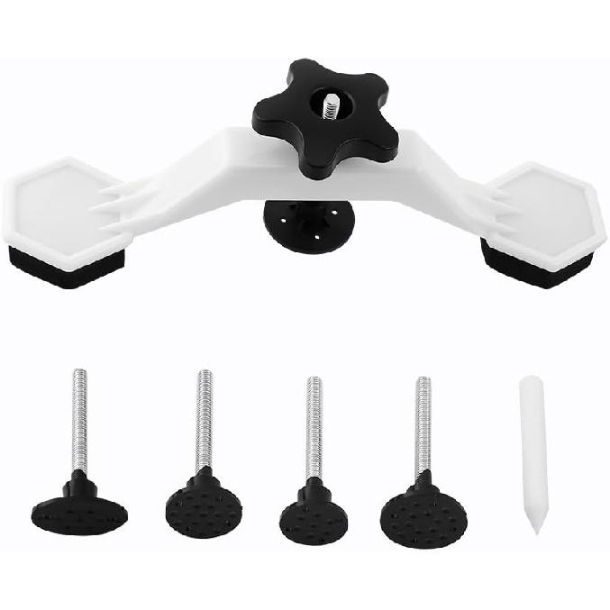 Qiilu Auto Body Dent Removal Tools Kit, Dent Repair Kits Dent Puller Bridge Dent Removal Tools, Puller & Glue Pulling Tabs