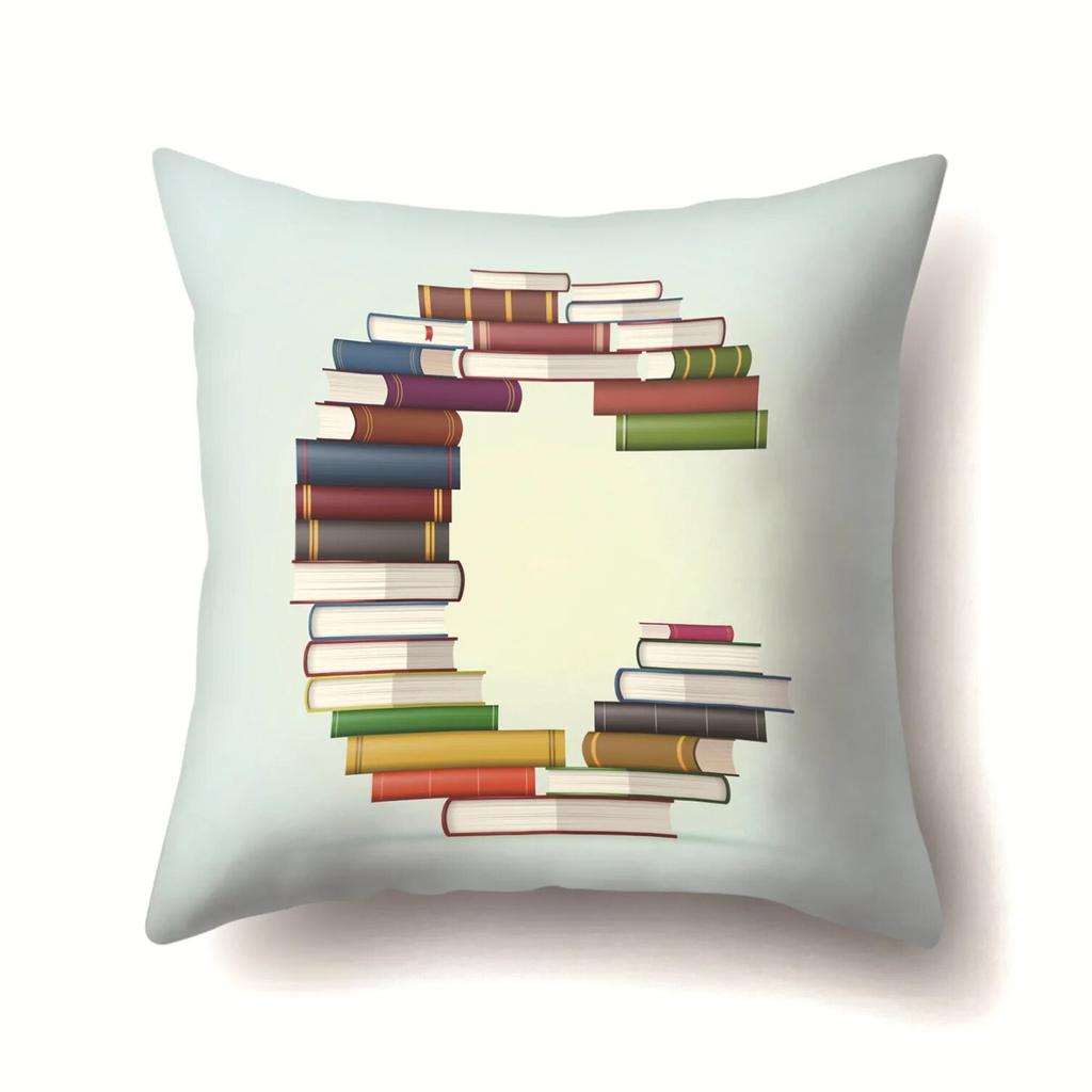 Bedroom Living Room Sofa Pillow Library Cushion Cover Creative English Alphabet Pillowcase
