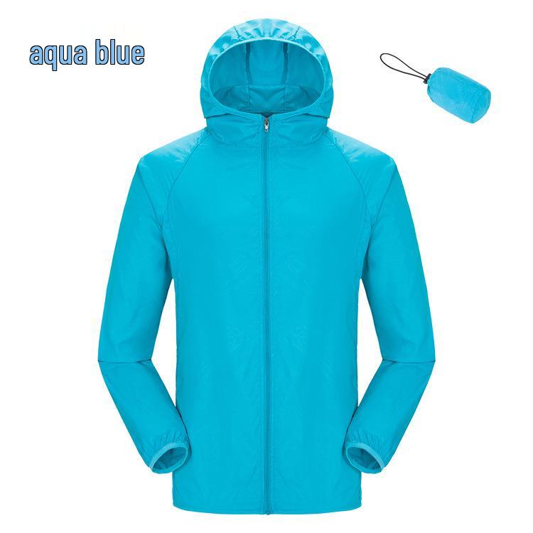 Unisex Outdoor Sun Protection Windbreaker Jacket with Custom Embroidered Logo for Team Building