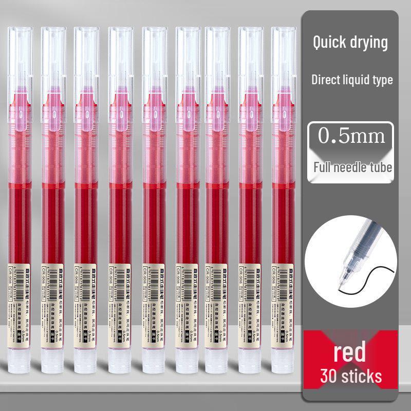 Xuedele Sneldrogende Balpen: Gelinkt, Zwarte/Rode Opties, Volledige Naaldpunt, Op Waterbasis.