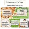 Pet Toy Sound Design Interactive Puppy Chew Toy with Built-in Rattle Cartoon Dog Monkey Design Teeth Oral Health Safe Chew
