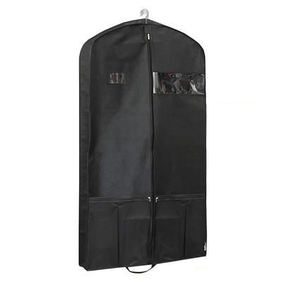 Fundas de viaje para trajes impermeables de color negro, duraderas, plegables, con cremallera, a prueba de humedad y polvo, para guardar ropa en el armario