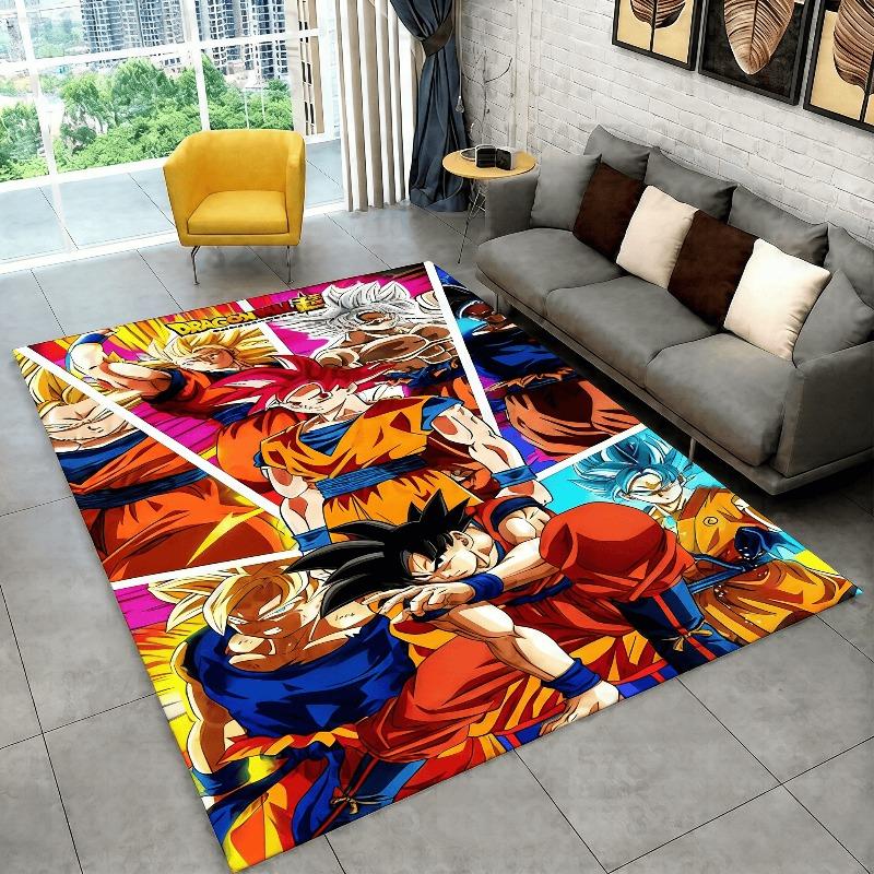 Cartoon D-Dragon Ball Anime Game Carpet Rug for Playroom Bedroom Living Room Sofa Home Decor,kid Area Rug Non-slip Floor Mat