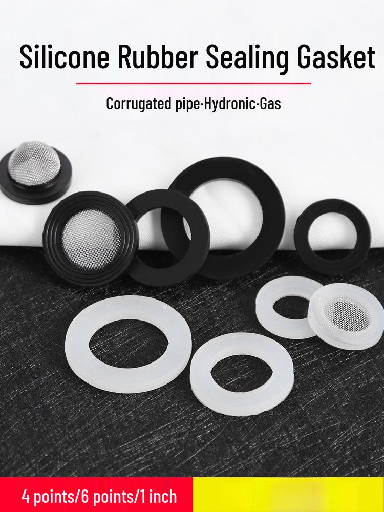 Silicone Gasket Seal Ring & 1-Inch Rubber Flat Washer for Faucets and Pipes 4-min Rubber x20