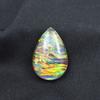 Lab-Created Opal Loose Gemstone Pear Cut 13.95 ct Multi-Color Boulder October Birthday Birthstone