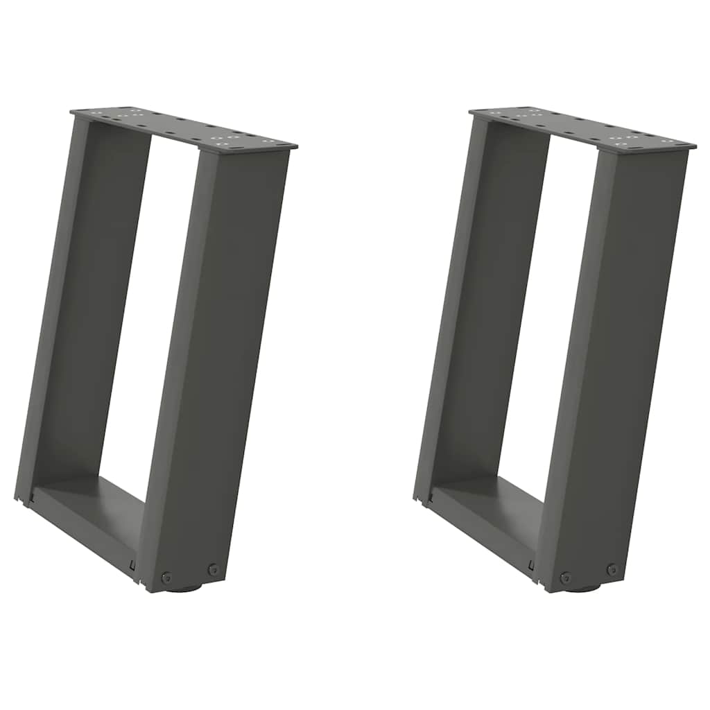 Vidaxl Nogi Do Stolika Kawowego, 2 Szt., Antracyt, 38X(42-43) Cm, Stal