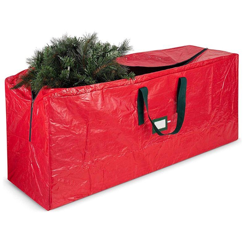 

Tree Large Xmas Storage Bag For Christmas Tree Decoration Zip Up Waterproof Bag 122x34x51cm/48x13.3x20in червоний