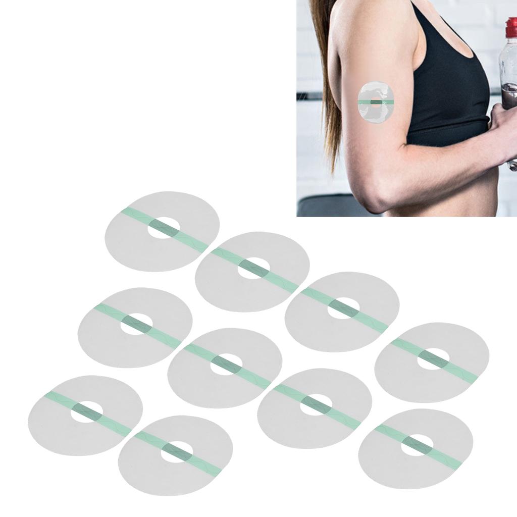 10pcs Sensor Covers Oval Shape Adhesive Waterproof Breatheable Sensor Patches for Shower Walking