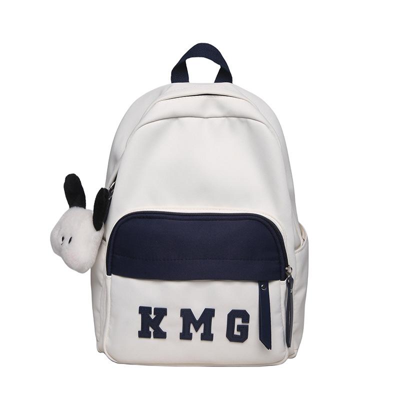 Student schoolbag large-capacity color matching soft girl heart leisure backpack outdoor lightweight alphabet printing travel bag