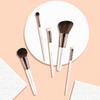 SIXPLUS White Pearl Makeup Brush Set with Cosmetic Pouch Elegance Series (11 pieces) -