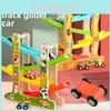 Wooden Kids Racing Track Car Toy With Inertia And Diy