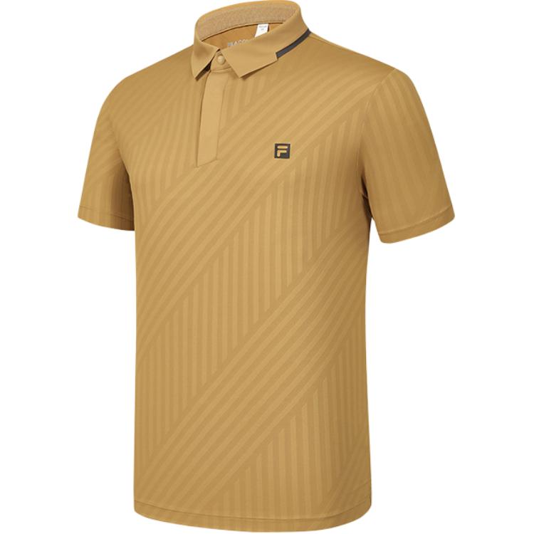 

Новая мужская рубашка поло FILA желтого и древесно-коричневого цвета A11M435143F-BN M