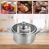 Soup Pot with Lid Cooking Easy To Clean Portable Gift Stainless Steel Kitchen Cookware for