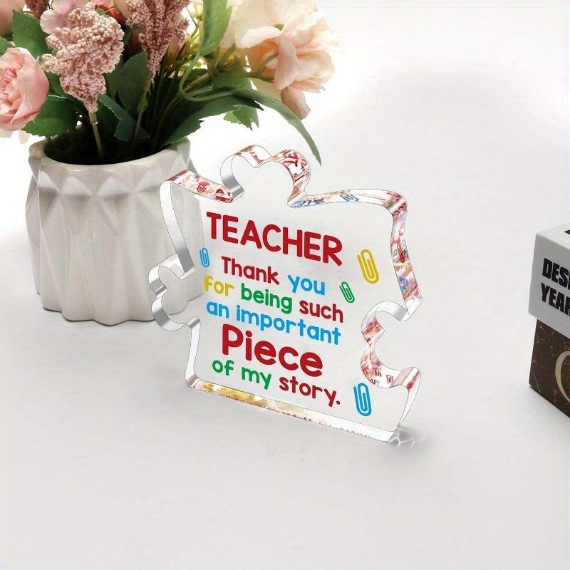 Teacher Appreciation Acrylic Sign. Thank You Gift for Birthdays, Graduation or Retirement.