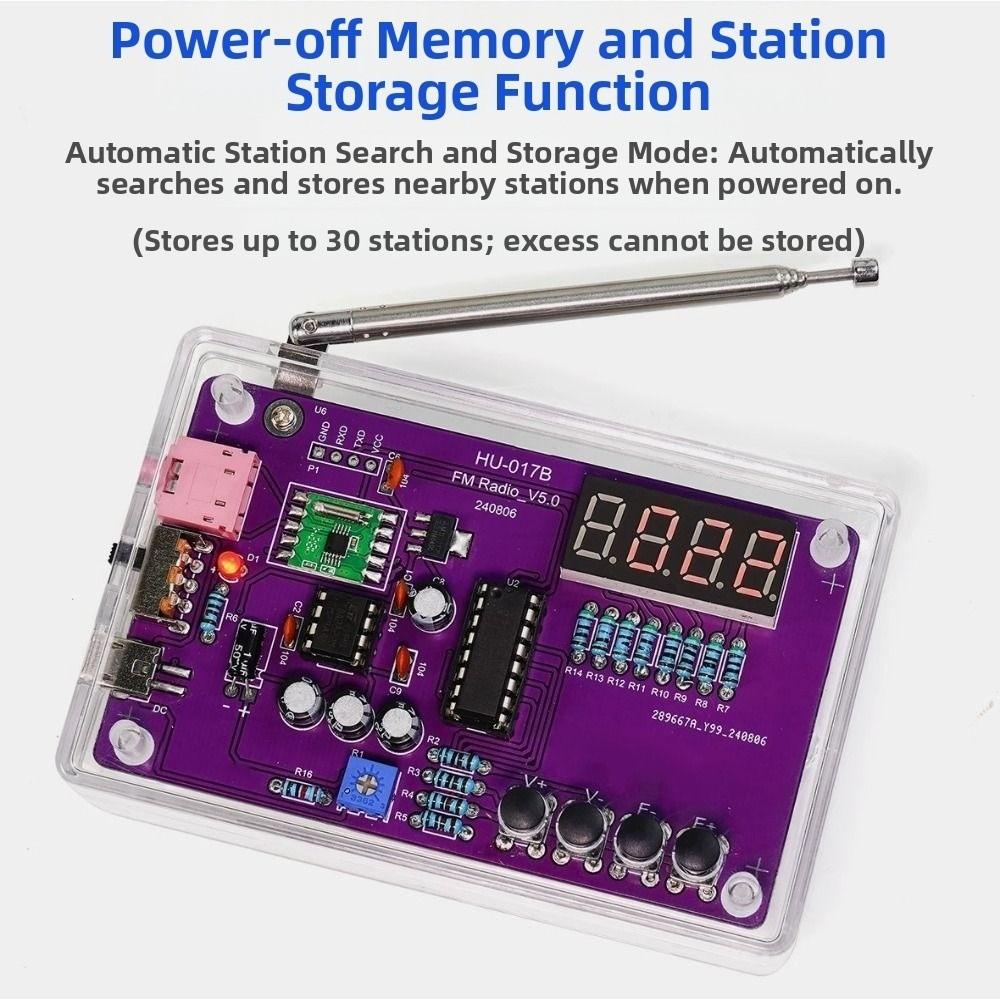 Adjustable Frequency DIY FM Radio Electronic Kit FM Radio Soldering Assembly Teaching Experiment