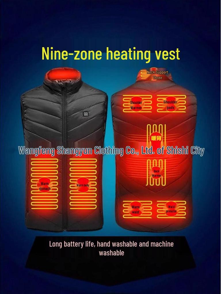 Unisex USB Electric Heated Vest with Smart Temperature Control for Winter Warmth