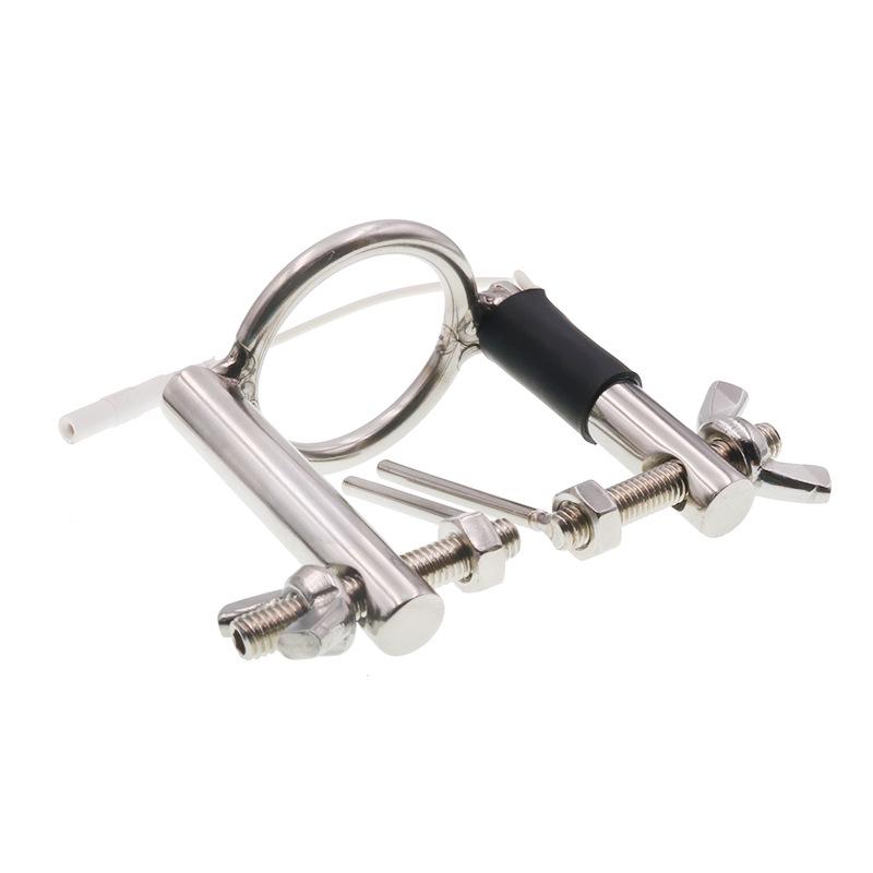 Electric Shock Pulse Urethral Dilator Kit with Stainless Steel Probe and Non-Woven Fabric Patch for Male Enhancement