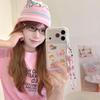Cute Pink Cat Phone Case for iPhone 16/15p/14/17 Pro Max with Round Edges