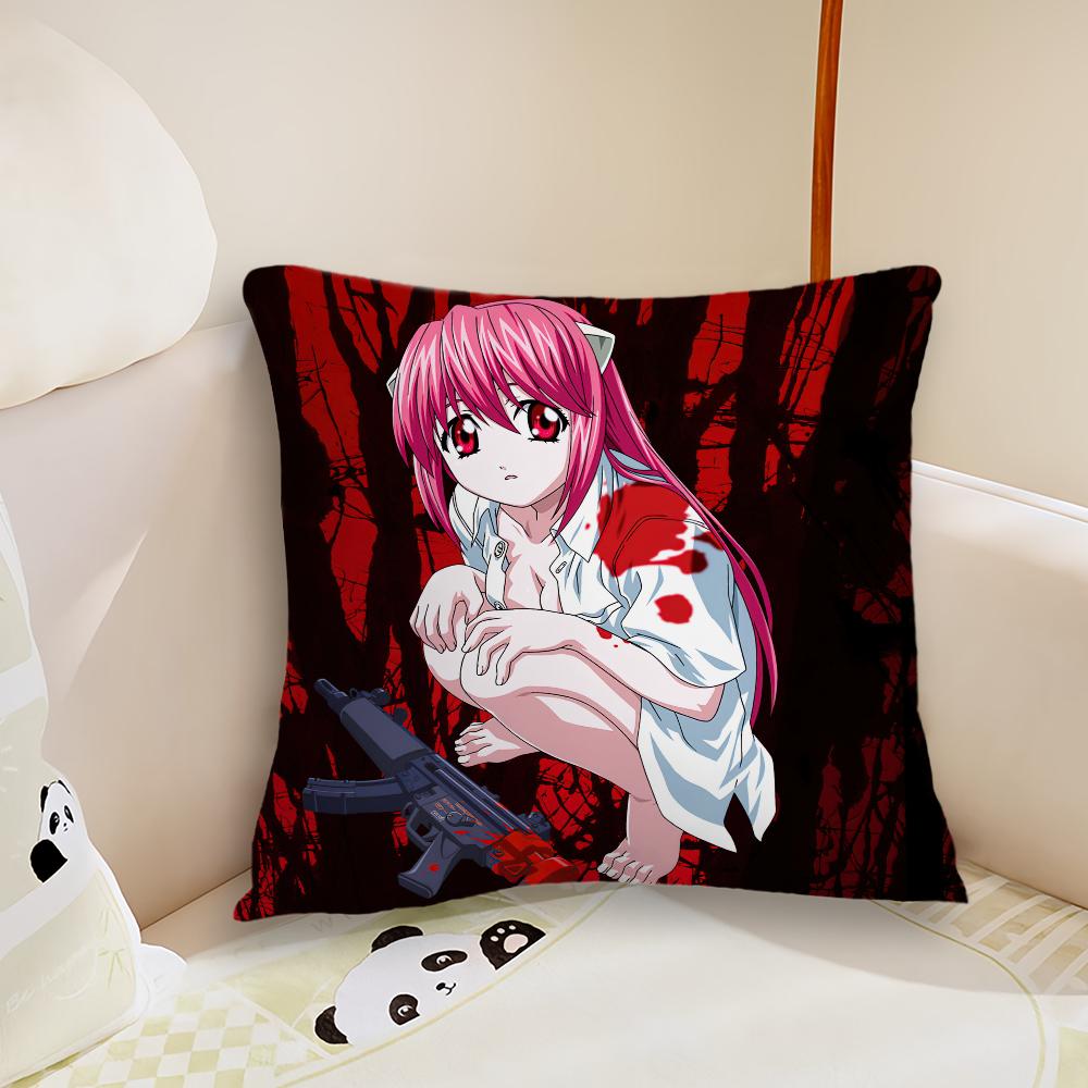 Anime E-Elfen L-Lied Pillow Case Living Room Sofa Cushion Cover Suitable For Home Bedroom Room Decoration
