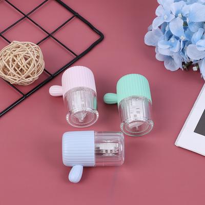 1X Portable Contact Lens Cleaner Case Box Manual Rotation Washer Cleaning Travel