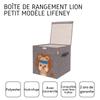 Boîte de rangement en tissu pour enfant "lion" avec couvercle, compatible Ikea Kallax Lifeney ref.
