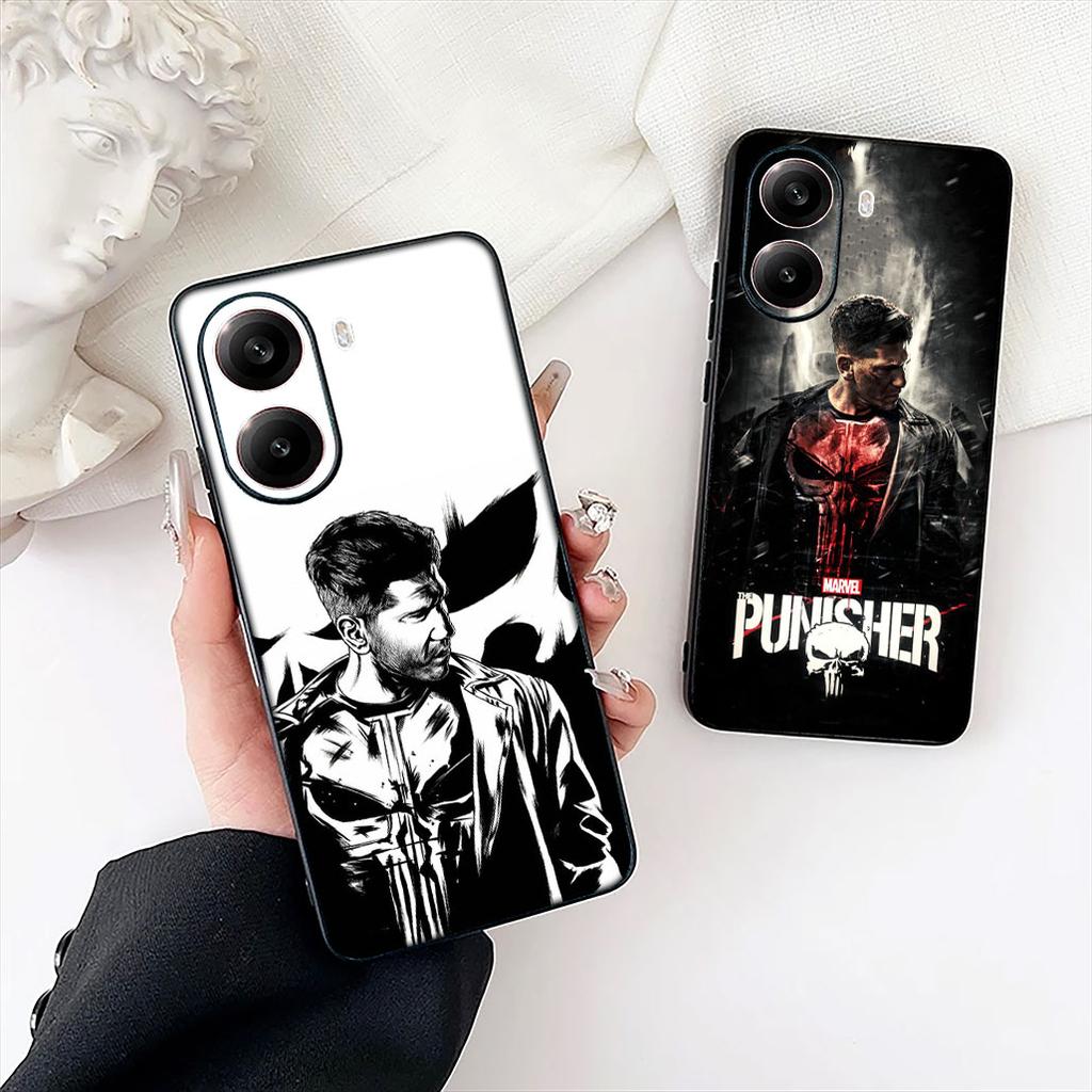 The Marvels Punisher skull Phone Case for Xiaomi Redmi Note 12 11 10 A3 Pro 10A 10C 12C Note12 5G Cover Casing