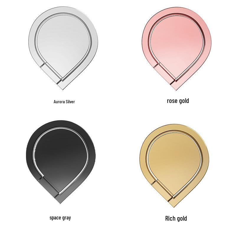 Customizable Zinc Alloy Water Drop Ring with Magnetic Mount & Laser Logo Pearl