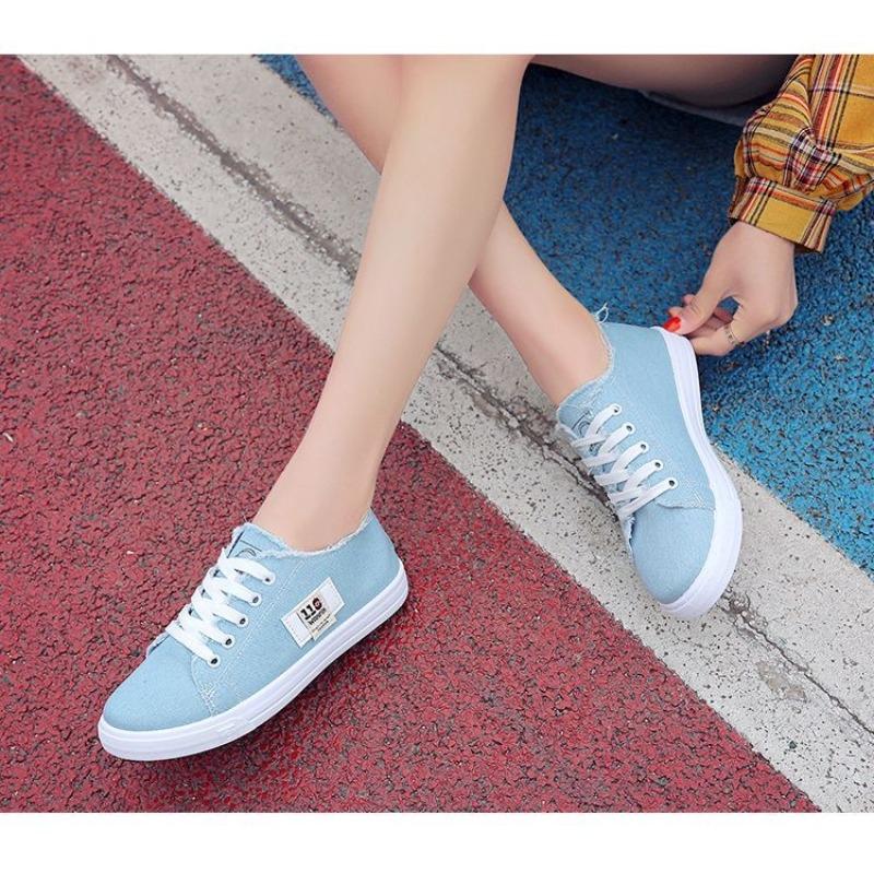 Women's Canvas Shoes, New Spring & Autumn Korean Style Flat Casual Shoes, Thin Single Shoes for Summer, Ins Fashion Sneakers for Students