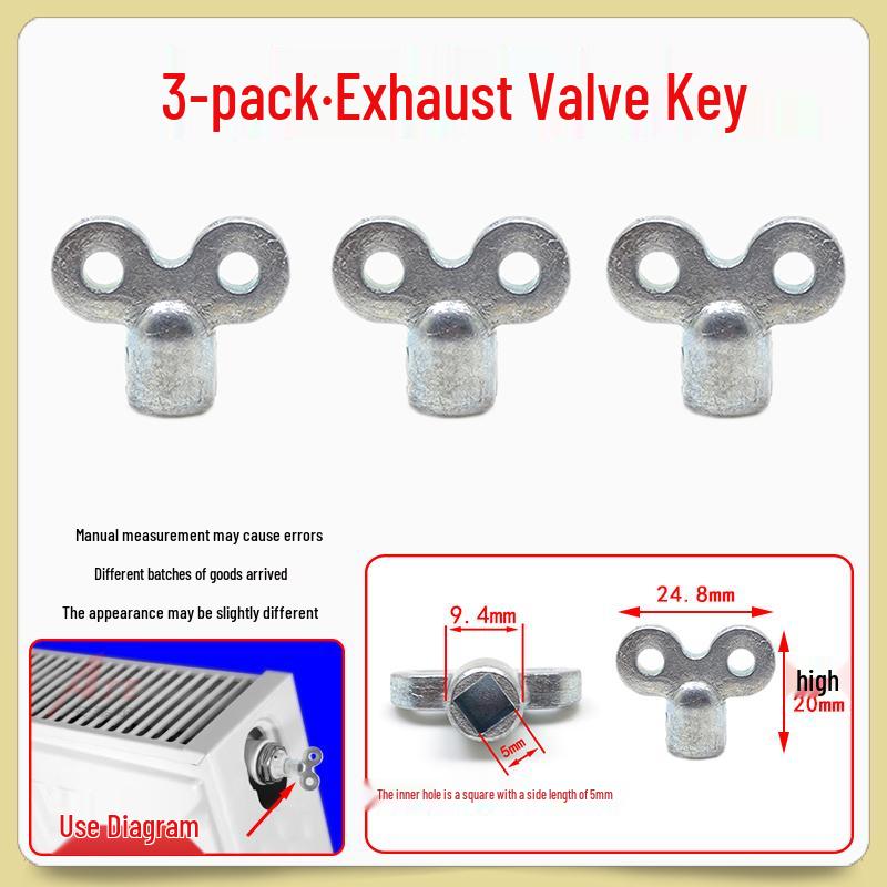 Radiator Manual Air Vent Valve Key - Bleed Valve & Accessories
