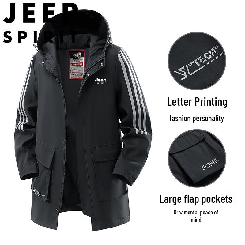 

JEEP SPIRIT Men s Spring Autumn Thin Casual Outdoor Sport Jacket 7XL