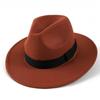 Autumn and winter woolen hat Shanghai beach retro black woolen hat gentleman's hat top hat British jazz hat