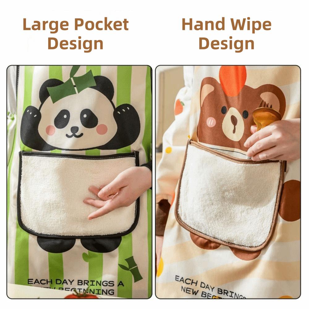 Waterproof Workwear Apron Breathable Kitchen Cooking Apron Washable Hands Baking Apron  Home Use