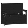 Vidaxl Bench, Black, 112.5X51.5X96.5 Cm, Solid Pine Wood