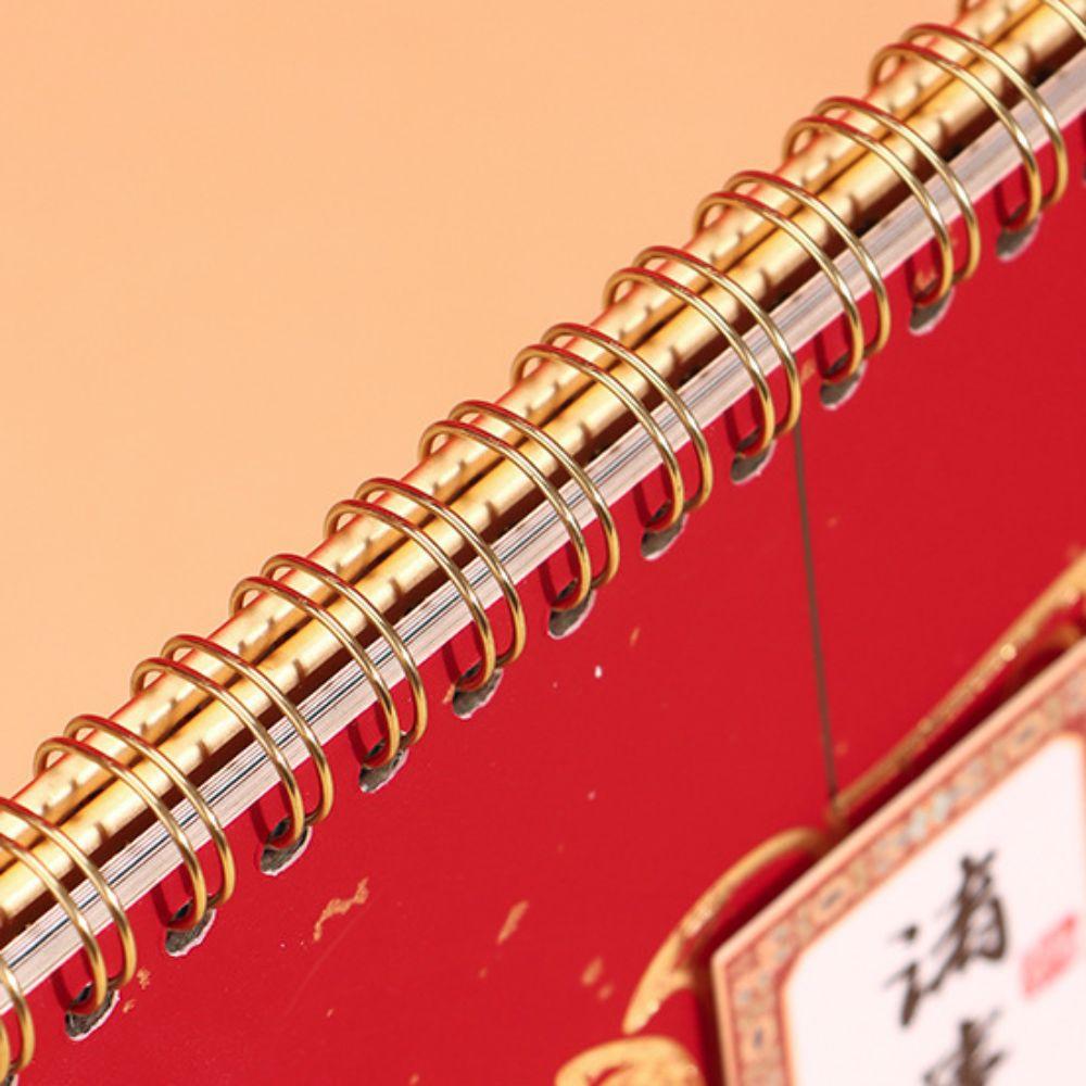 with Note 2025 Monthly Desktop Calendar Red Hot Stamping Daily Planner Calendar  Business Gifts