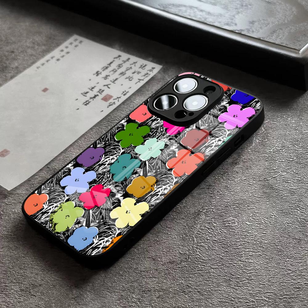 Andy Warhol Art Phone Case For IPhone 16 Pro Max 15 Plus 14 Pro 12 11 13 Mini X XR XS Max 8 7 Plus SE Glass Cover
