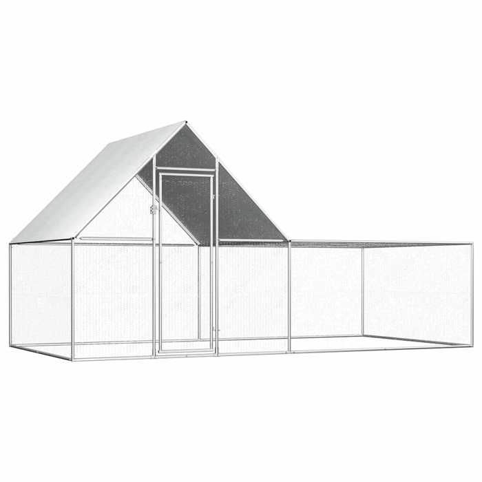 VidaXL Poulailler 4 x 2 x 2 m Acier galvanisé