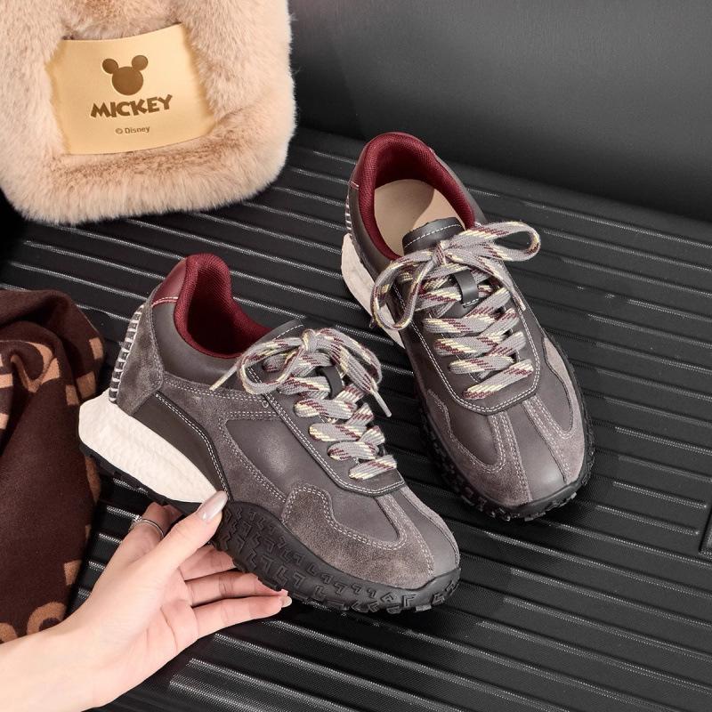 

Gu Yunshu German training shoes women s autumn and winter 2025 platform gray gray velvet small sports and leisure dad shoes 35 серый