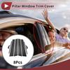 8 Pcs Car Door Pillar Window Trim for Toyota Camry 2018- Carbon Fiber