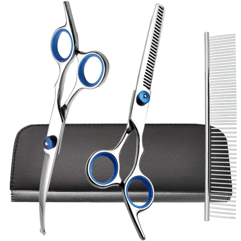 Teddy Dog 6-Inch Stainless Steel Grooming Scissors Set