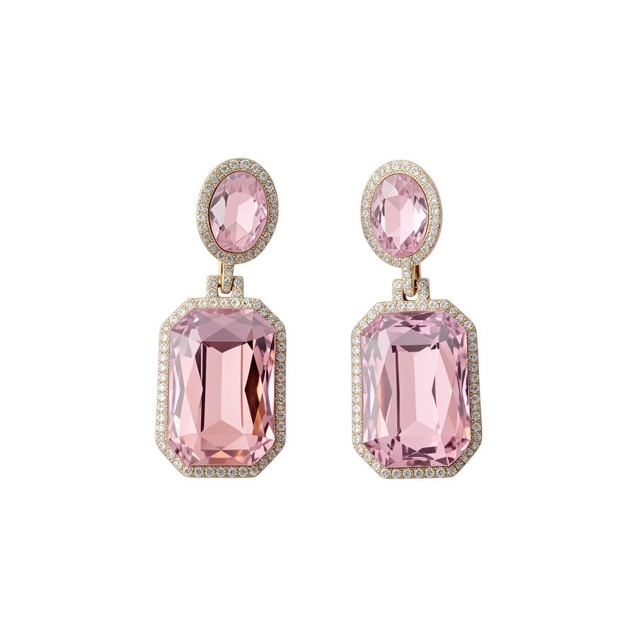 Silver Needle Rhinestone Geometric Stud Earrings - Elegant, High-End Design for Women