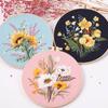 DIY Flower Embroidery Kit Colorful Embroidery Set Sewing Supplies Cross Stitch Set  Beginner