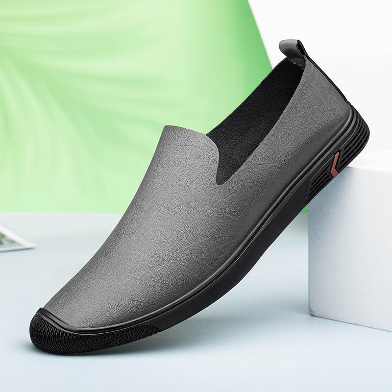 Fashion Genuine Leather Men Loafers Summer Casual Shoes Moccasins Men's Casual Slip On Flats Fashion Male Driving Shoes Walking Shoes