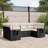 VidaXL Garden Lounge Set with Cushions 6 Pcs, Patio Sofas, Patio Furniture Set, Outdoor Furniture, Black 3252913