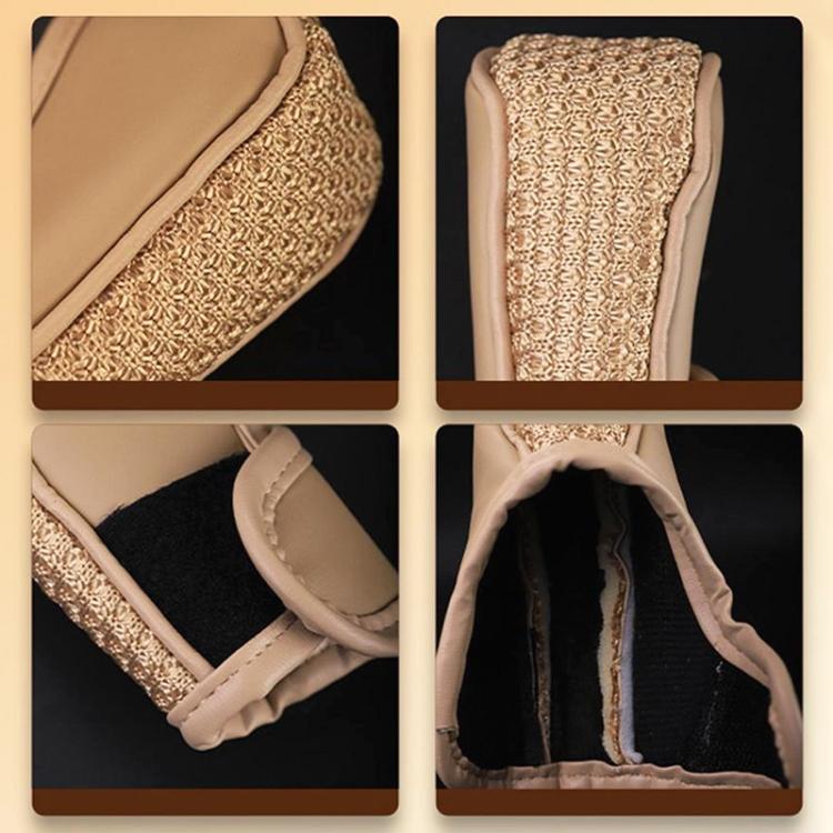 

PU+Ice Silk Anti-slip Universal Car Gear Shift Knob Cover Protector Cover Black