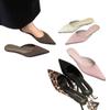 Style Luxury Summer Concise Pointed Toe Women Slippers Fashion Thin Low Heels Party Pumps Mules Slide Shoes Zapatos Mujer